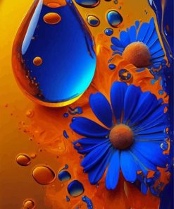 Blue Flower Painting By Numbers