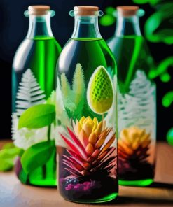 Botanical Glass Bottles Painting By Numbers