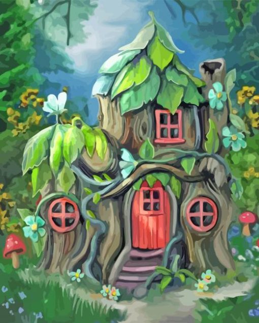 Cool Fairy Cottage Paint By Numbers