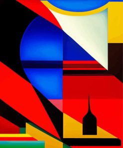 Abstract Cubism Art Painting By Numbers