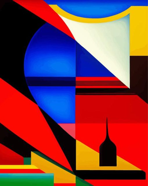 Abstract Cubism Art Painting By Numbers