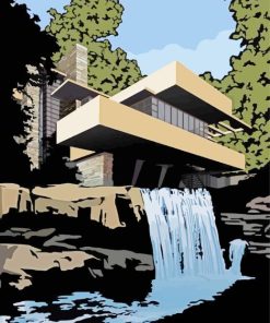 Falling Water Historical Landmark Painting By Numbers