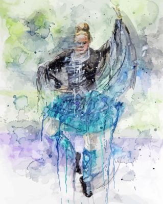 Female Highland Dancer Painting By Numbers