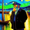 Fisherman In Night Port Painting By Numbers