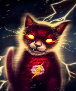 Flash The Super Cat Paint By Numbers