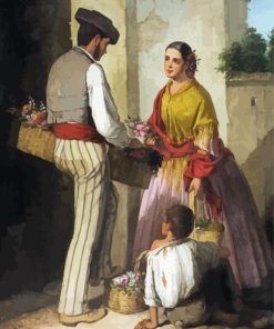 Flower Seller Painting By Numbers