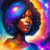 Galaxy African Lady Painting By Numbers