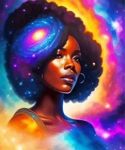 Galaxy African Lady Painting By Numbers