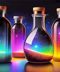 Galaxy Bottles Painting By Numbers