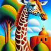 Giraffe Animal Painting By Numbers