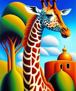 Giraffe Animal Painting By Numbers