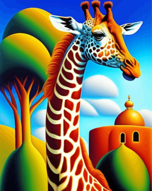 Giraffe Animal Painting By Numbers