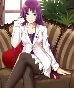 Hitagi Senjougahara Anime Girl Painting By Numbers