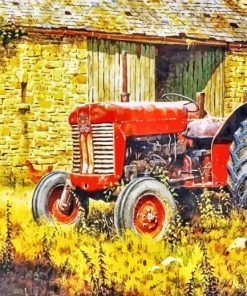 Massey Ferguson Tractor In Farm Painting By Numbers