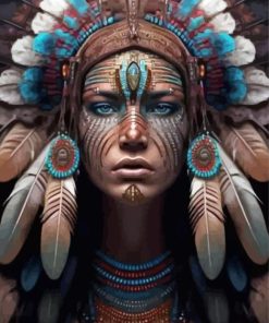 Native Lady Painting By Numbers