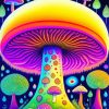 Psychedelic Mushrooms Art Painting By Numbers