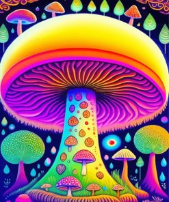 Psychedelic Mushrooms Art Painting By Numbers