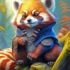 Red Panda Painting By Numbers