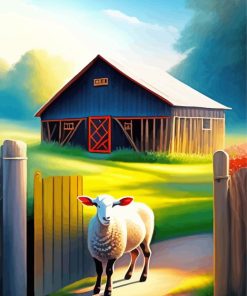 Sheep In Farm Painting By Numbers