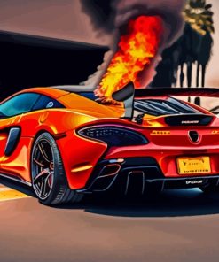 Smoke Sport Car Painting By Numbers