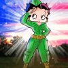 Betty Boop Military Painting By Numbers