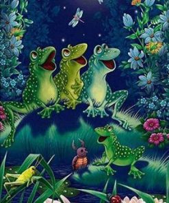 Swamp Frogs Wildlife Paint By Numbers