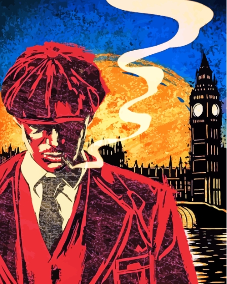 Finalizing artwork of Abstract Peaky Blinders Series Paint By Numbers
