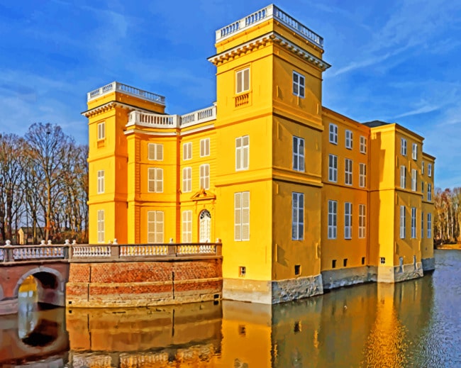 Finalizing Yellow DUrsel Palace painting