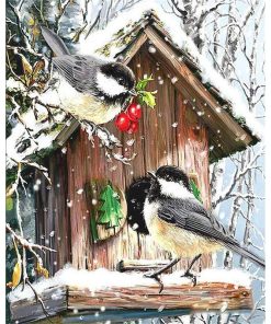 Snowy Bird Nest Paint By Numbers