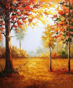 Autumn Trees Aesthetic Paint By Numbers