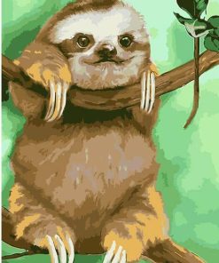 Funny Sloth Jungle Paint By Numbers