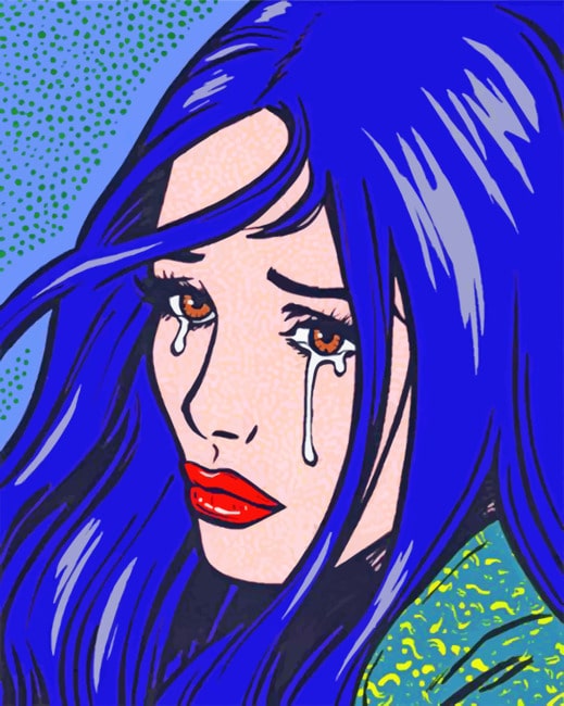Finalizing Woman with Tears Artwork
