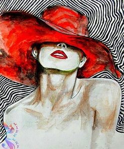 Red Hat Woman Paint By Numbers