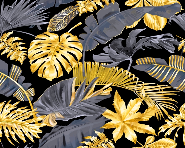 Finalizing Golden Monstera Artwork