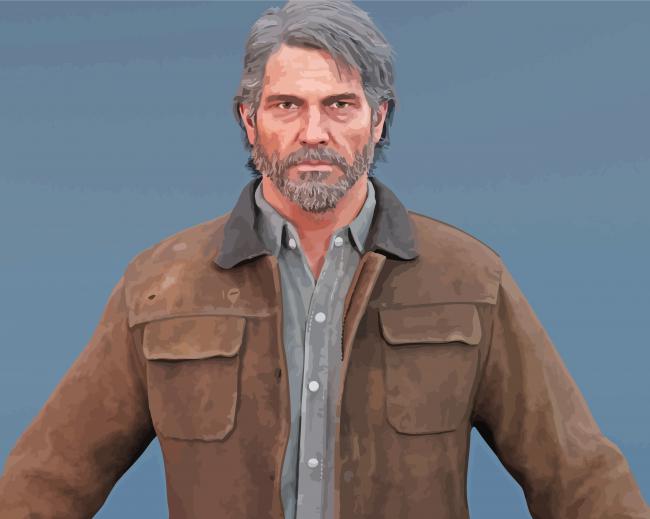 Finalized Joel artwork from paint by numbers