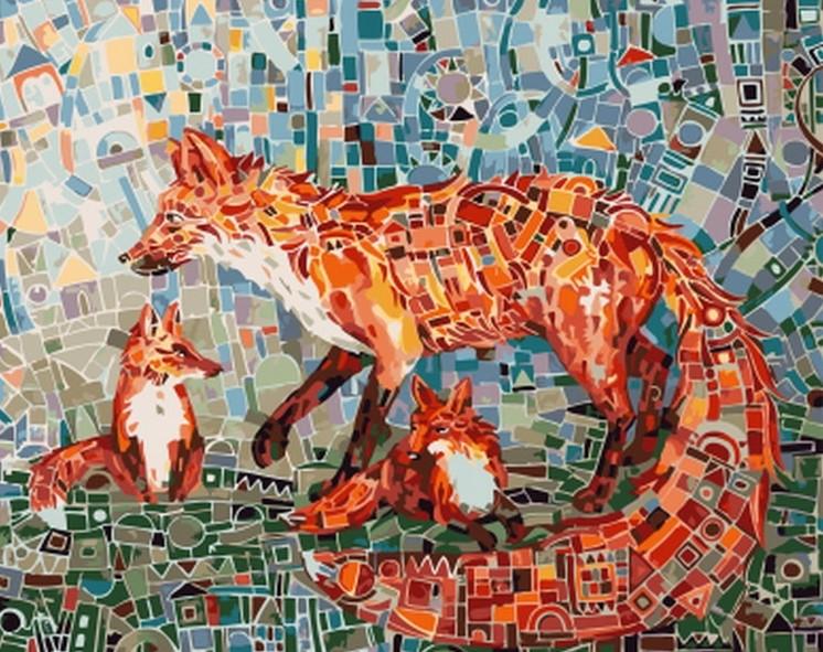 Finalizing the Mosaic Fox Paint By Numbers artwork