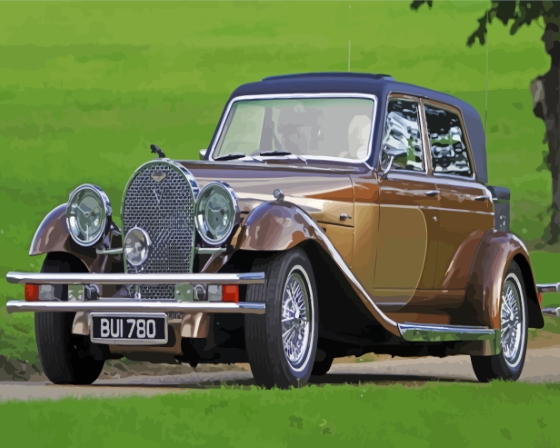 Finalizing the Luxury Panther De Ville Car Paint By Numbers artwork