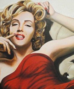 Marilyn Monroe Red Dress Paint By Numbers