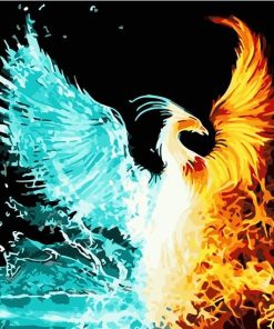 Phoenix Fire and Ice Paint By Numbers