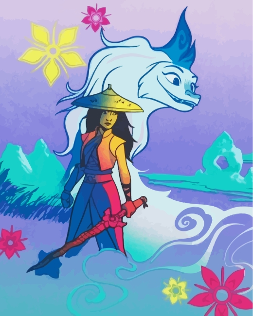 Finishing the Raya Disney Illustration artwork