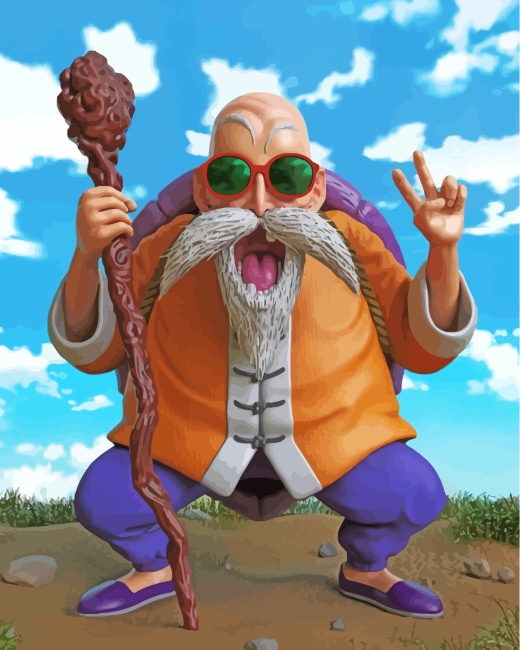 finalizing the Master Roshi artwork