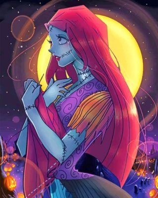 Final touches on Sally Halloween Classic Paint By Numbers Artwork