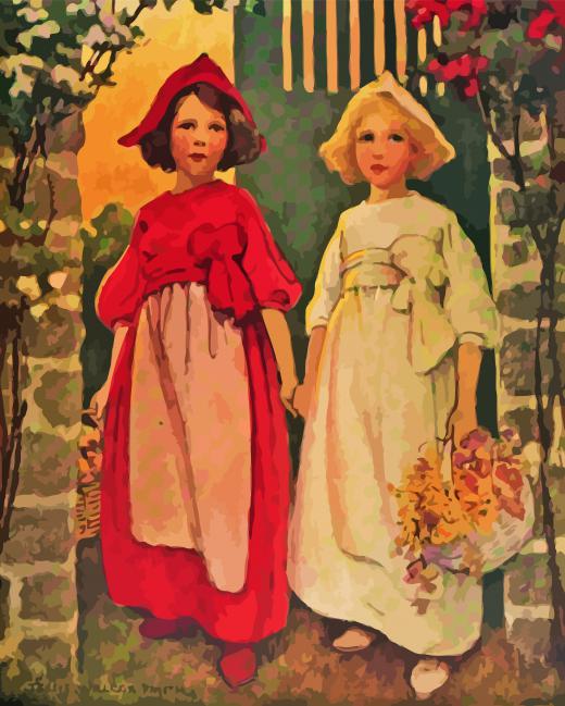 Finalizing Snow White and Rose Red artwork