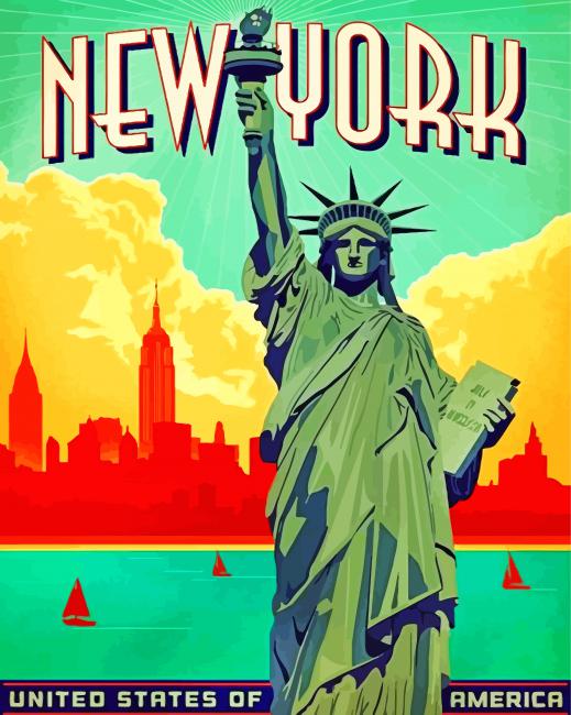 Finalizing Statue of Liberty artwork