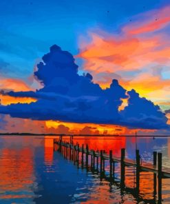Indian River Sunrise Landscape Paint By Numbers