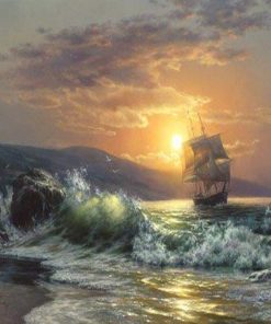 Seascape Beachside Waves Paint By Numbers