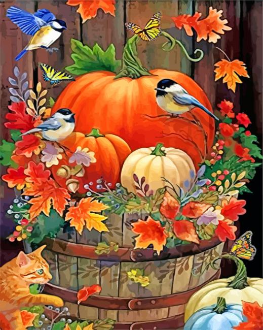 Finalizing the Autumn Birds and Cats Artwork