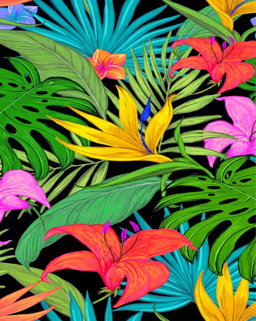 Finalizing Tropical Monstera Artwork