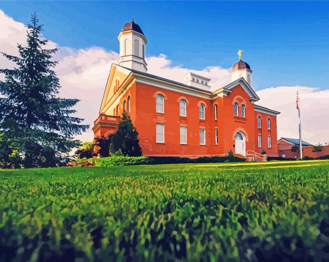 Finalizing Utah Vernal Temple Paint By Numbers Artwork