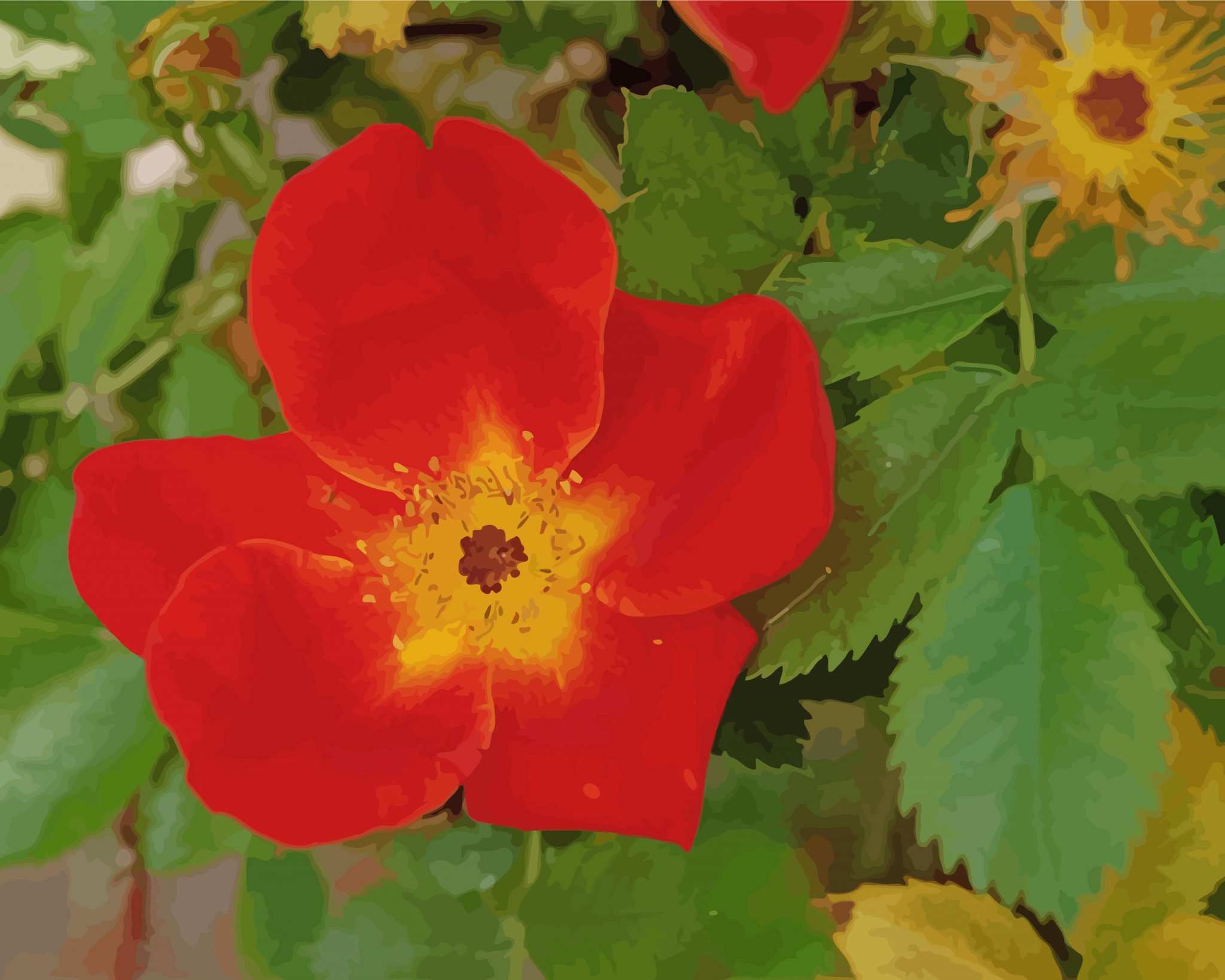 Finalizing the painting by numbers artwork